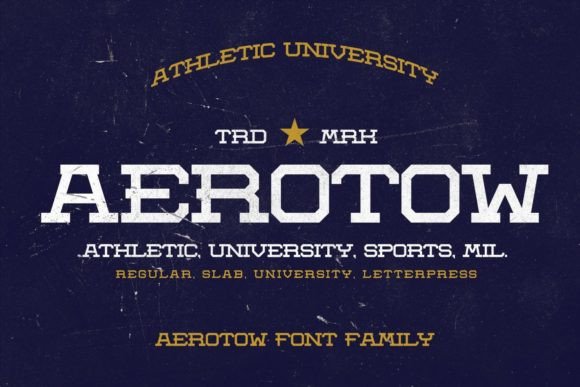Aerotow Font: A Vintage-Inspired Design Powerhouse for Modern Creativity