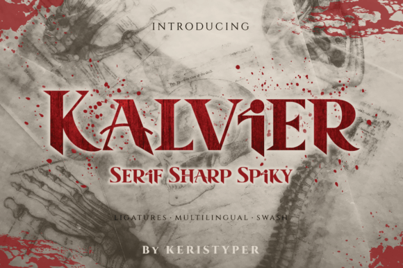 Introducing Kalvier: The Spiky Horror Slab Serif Font for Halloween Projects