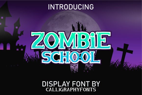 Zombie School Font: Spooky and Fun for Your Creations